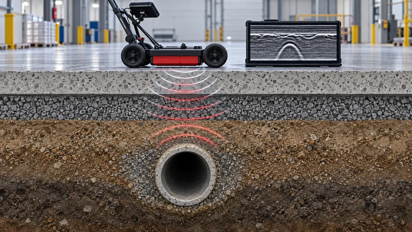 Illustration of GPR supporting factory settlement risk assessment